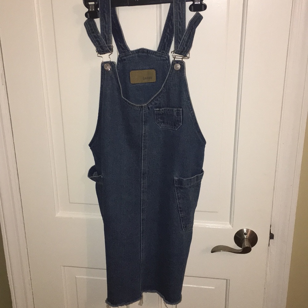 Jean overalls dress